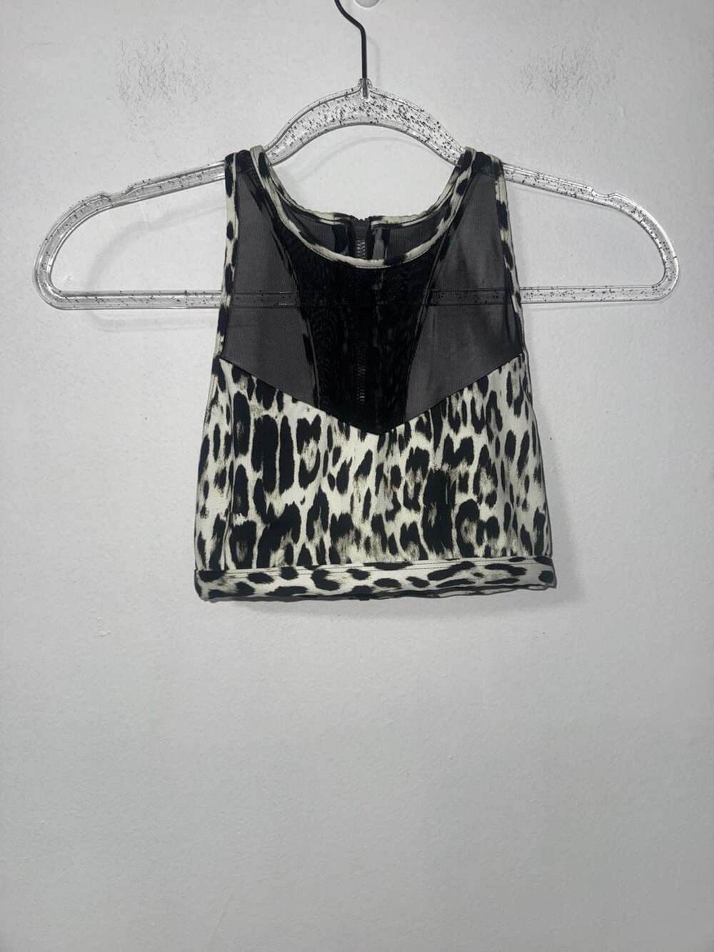 Varley Sports Bra Size XXS Cheetah Mesh Zip